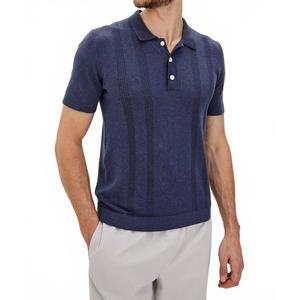 NEW RAILS cillian polo shirt in indigo denim